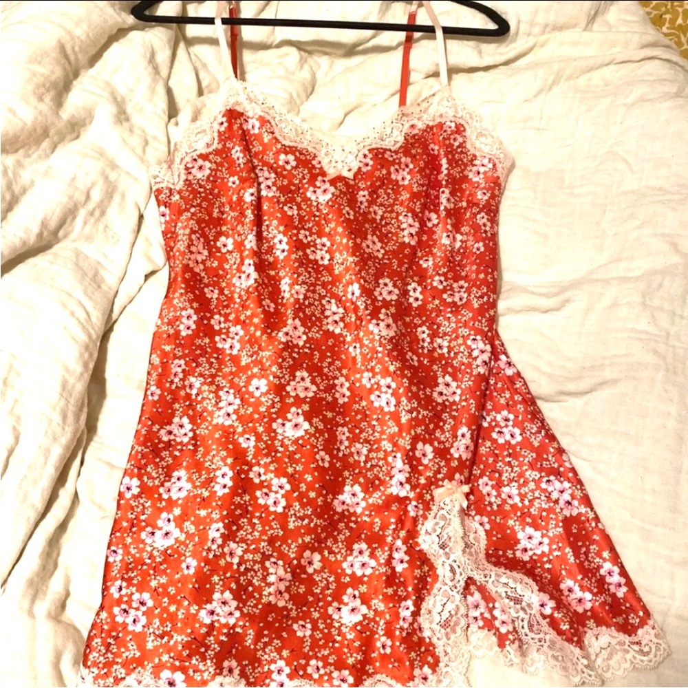 Victoria’s Secret, Cherry Blossom Satin Chemise.